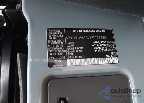 2020 Mercedes-Benz Sprinter 2500 Standard Roof V6 from USA, damaged, VIN W1W4EBVY7LT032884